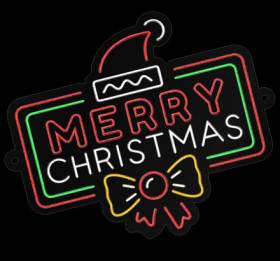 Merry Christmas neon sign