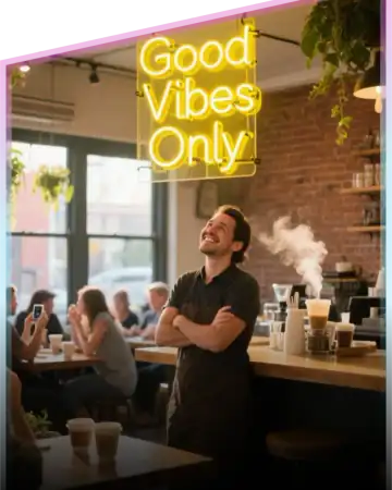 Custom neon sign example